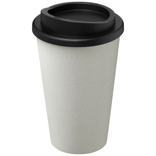 Mug publicitaire recyclé 350 ml - AMERICANO Blanc / Noir